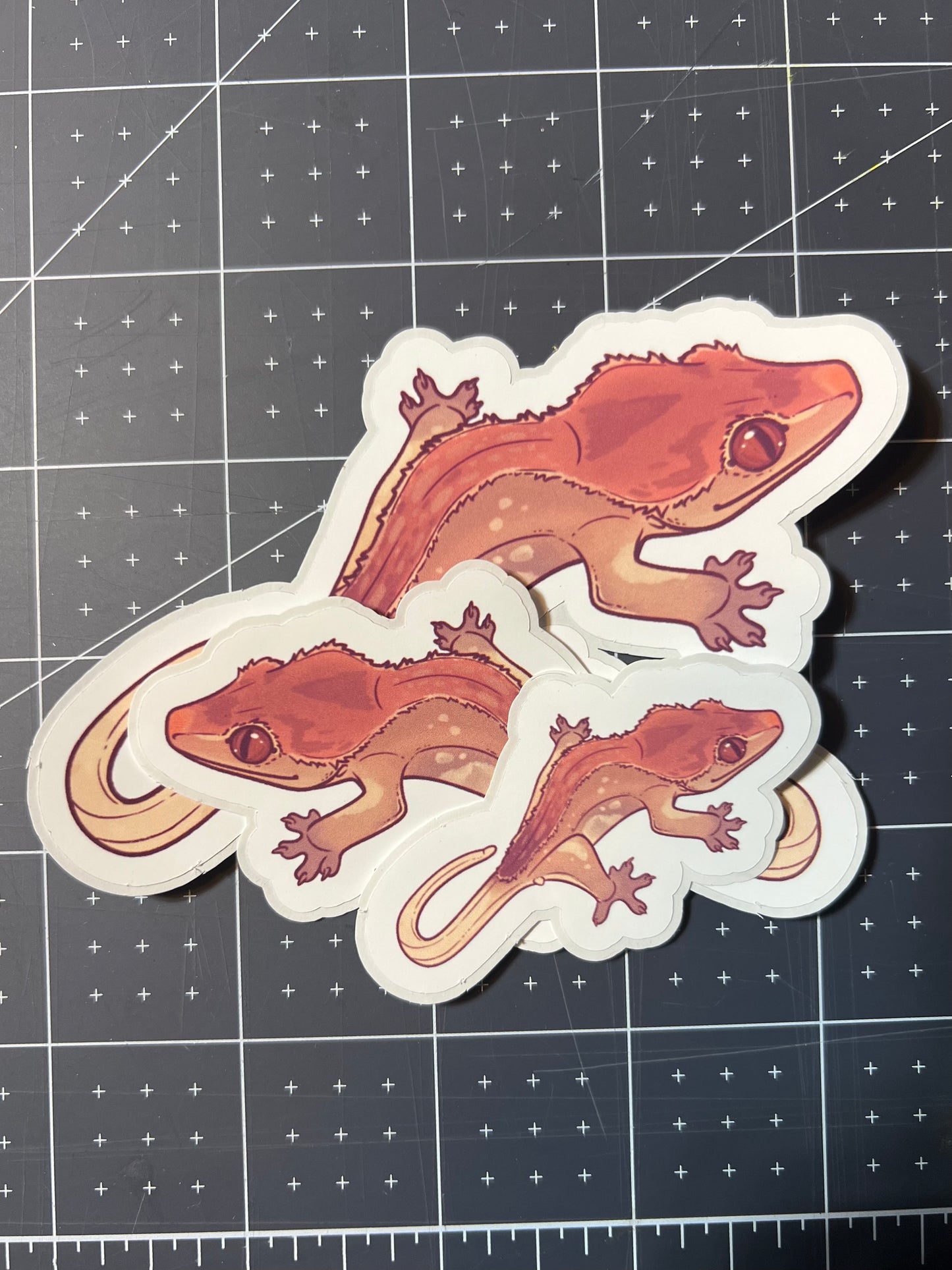 Crested Gecko Glossy Sticker