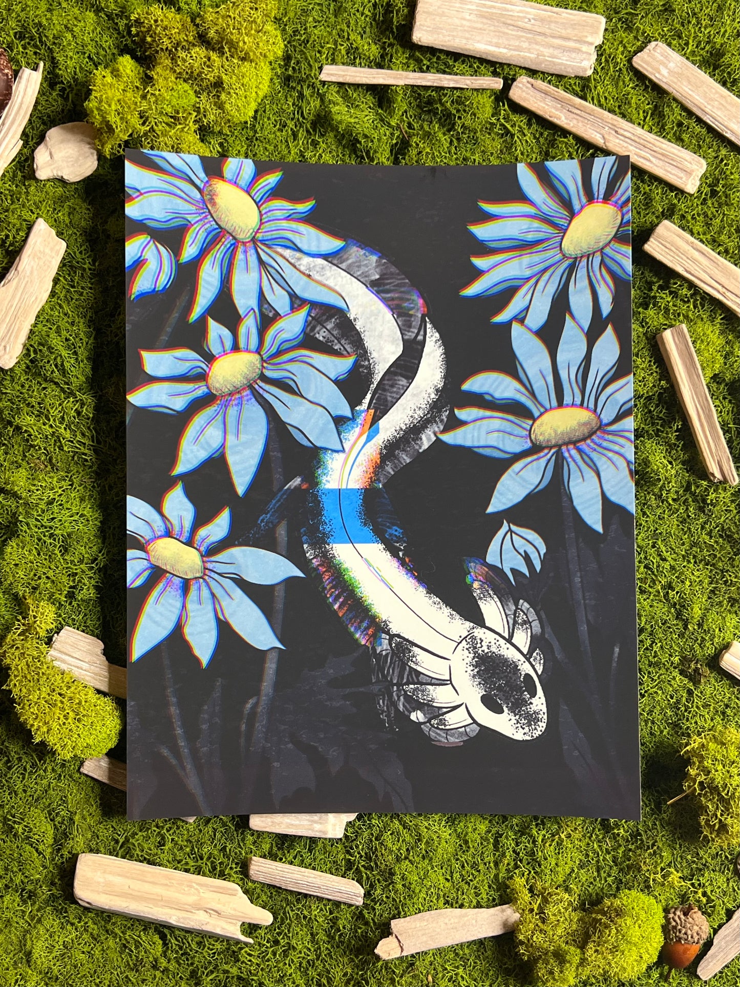 Glitchy Mud-Puppy 8.5x11in Print