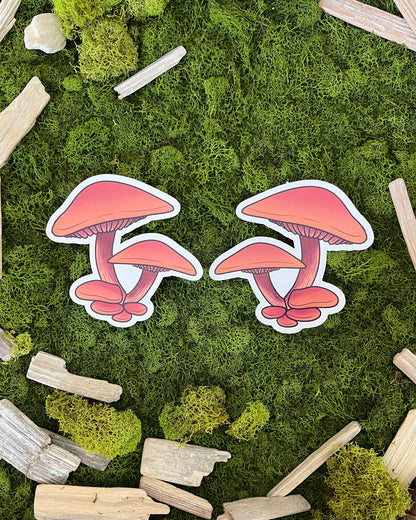 Velvet Foot Mushroom Glossy Sticker