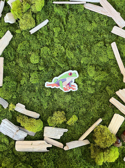 Red-Eyed Tree Frog Glossy Sticker