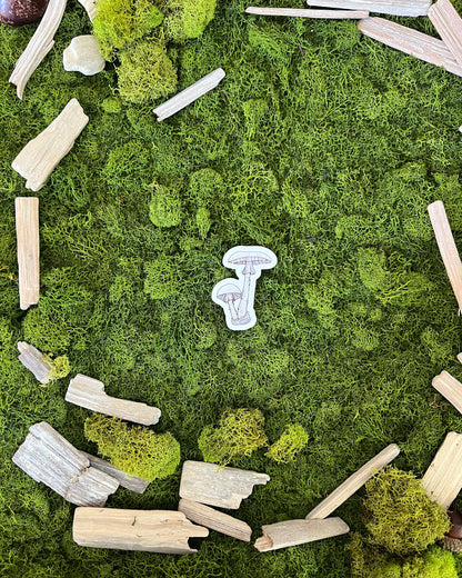 Destroying Angel Mushroom Glossy Sticker