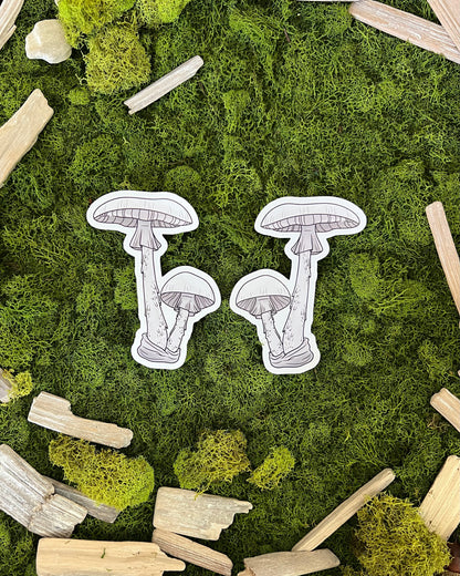 Destroying Angel Mushroom Glossy Sticker