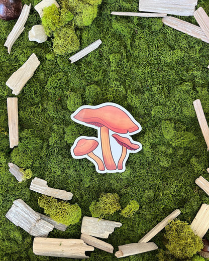 Deadly Webcap Mushroom Glossy Sticker