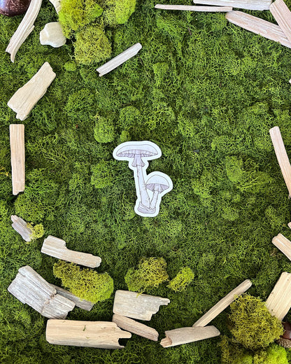 Destroying Angel Mushroom Glossy Sticker