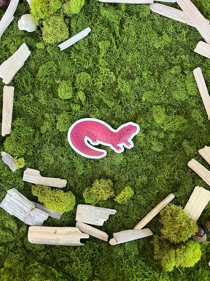 Red Salamander Glossy Sticker