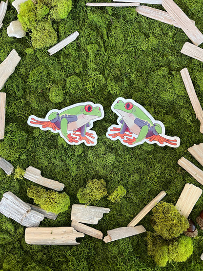 Red-Eyed Tree Frog Glossy Sticker