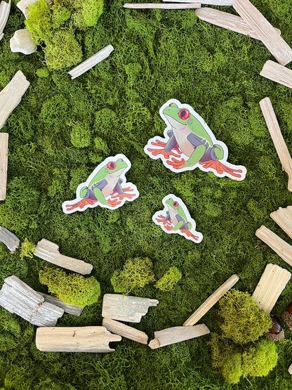 Red-Eyed Tree Frog Glossy Sticker