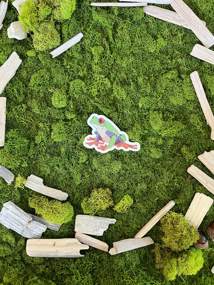 Red-Eyed Tree Frog Glossy Sticker