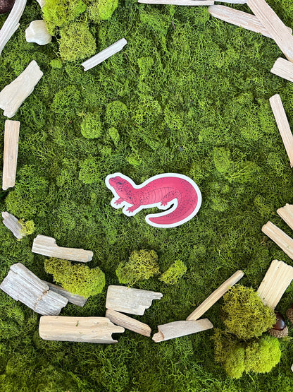 Red Salamander Glossy Sticker