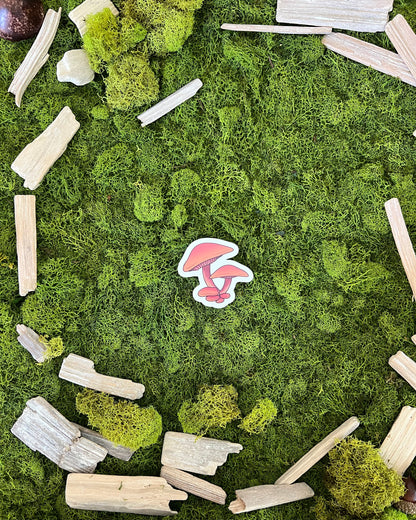 Velvet Foot Mushroom Glossy Sticker