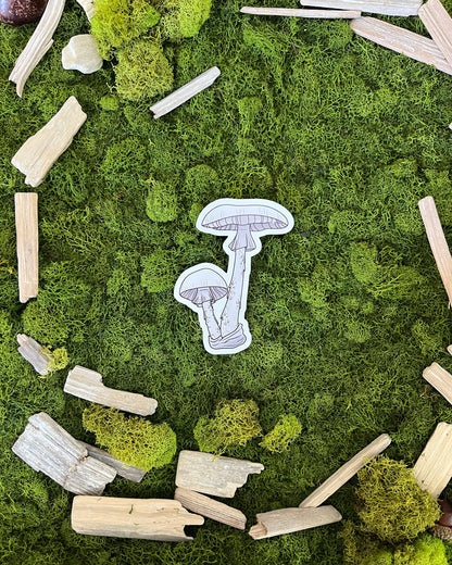 Destroying Angel Mushroom Glossy Sticker