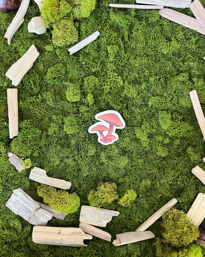 Velvet Foot Mushroom Glossy Sticker