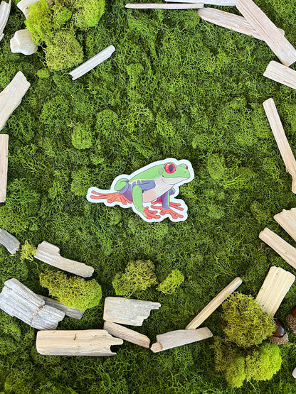 Red-Eyed Tree Frog Glossy Sticker