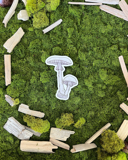 Destroying Angel Mushroom Glossy Sticker