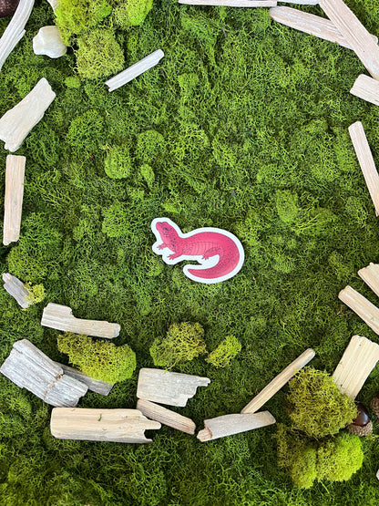 Red Salamander Glossy Sticker
