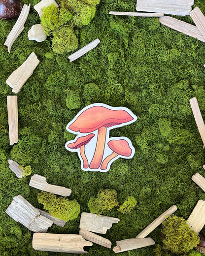 Deadly Webcap Mushroom Glossy Sticker