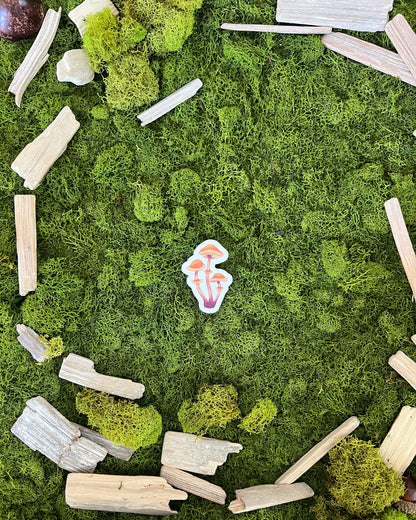 Autumn Skullcap Mushroom Glossy Sticker