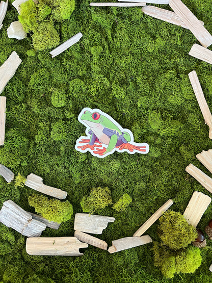 Red-Eyed Tree Frog Glossy Sticker
