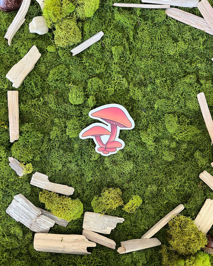 Velvet Foot Mushroom Glossy Sticker