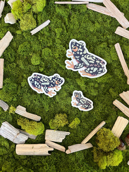 Starry Night Frog Glossy Sticker
