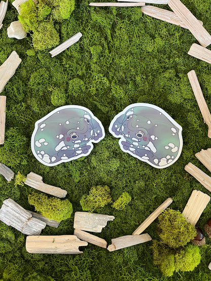 Snowflake Dumpy Tree Frog Glossy Sticker