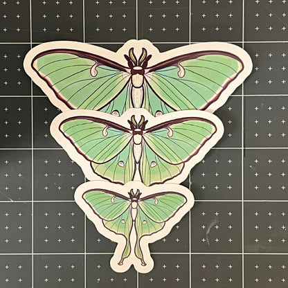 Lunar Moth Glossy Sticker