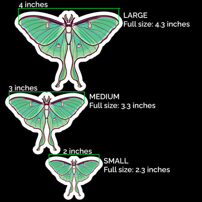 Lunar Moth Glossy Sticker
