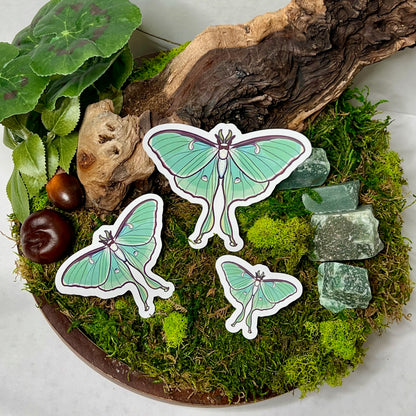 Lunar Moth Glossy Sticker