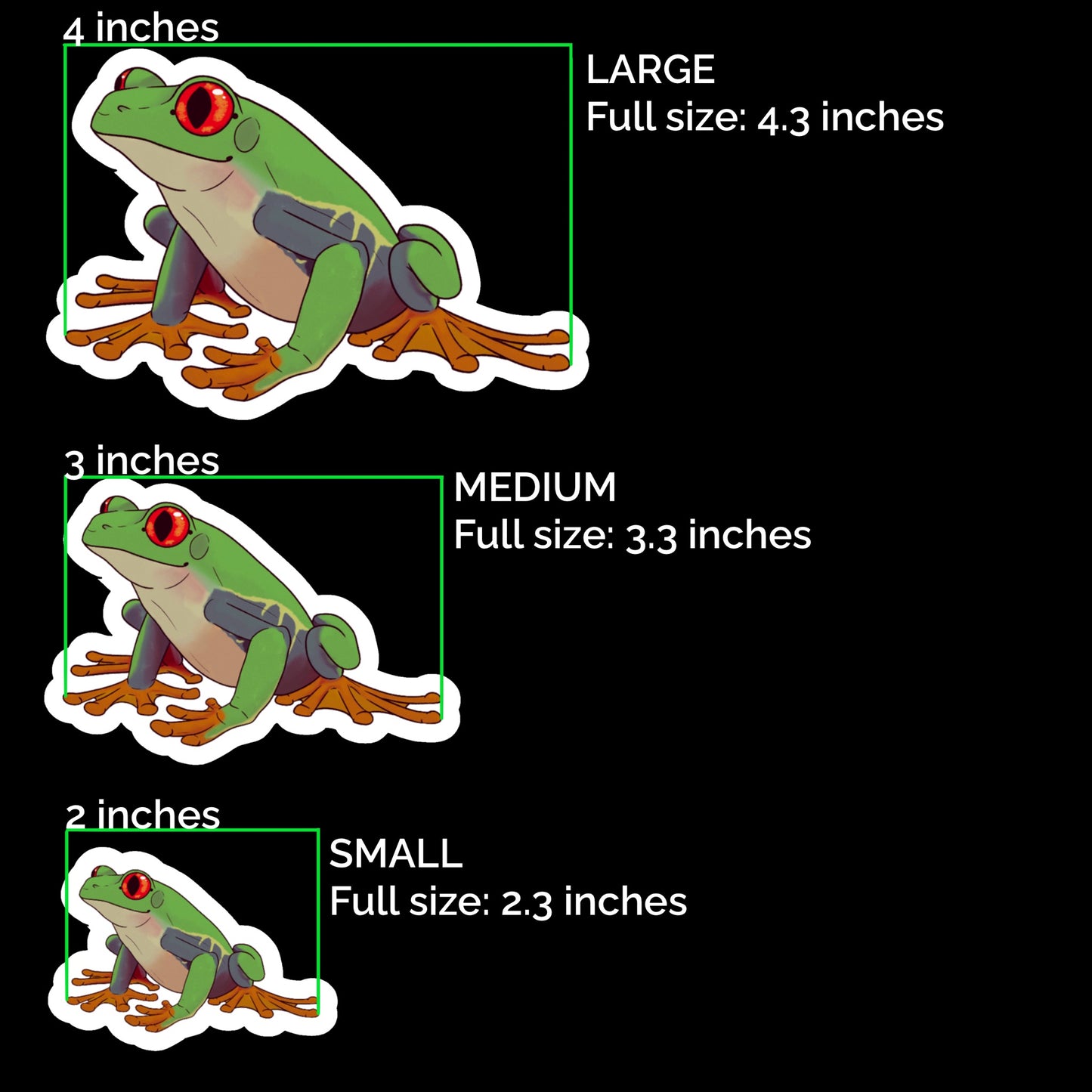 Red-Eyed Tree Frog Glossy Sticker