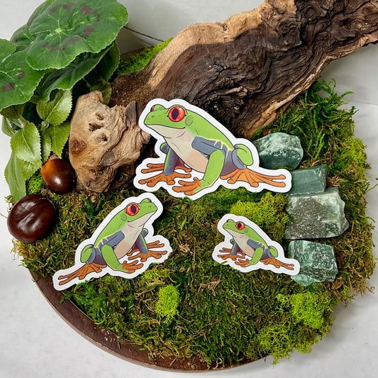 Red-Eyed Tree Frog Glossy Sticker