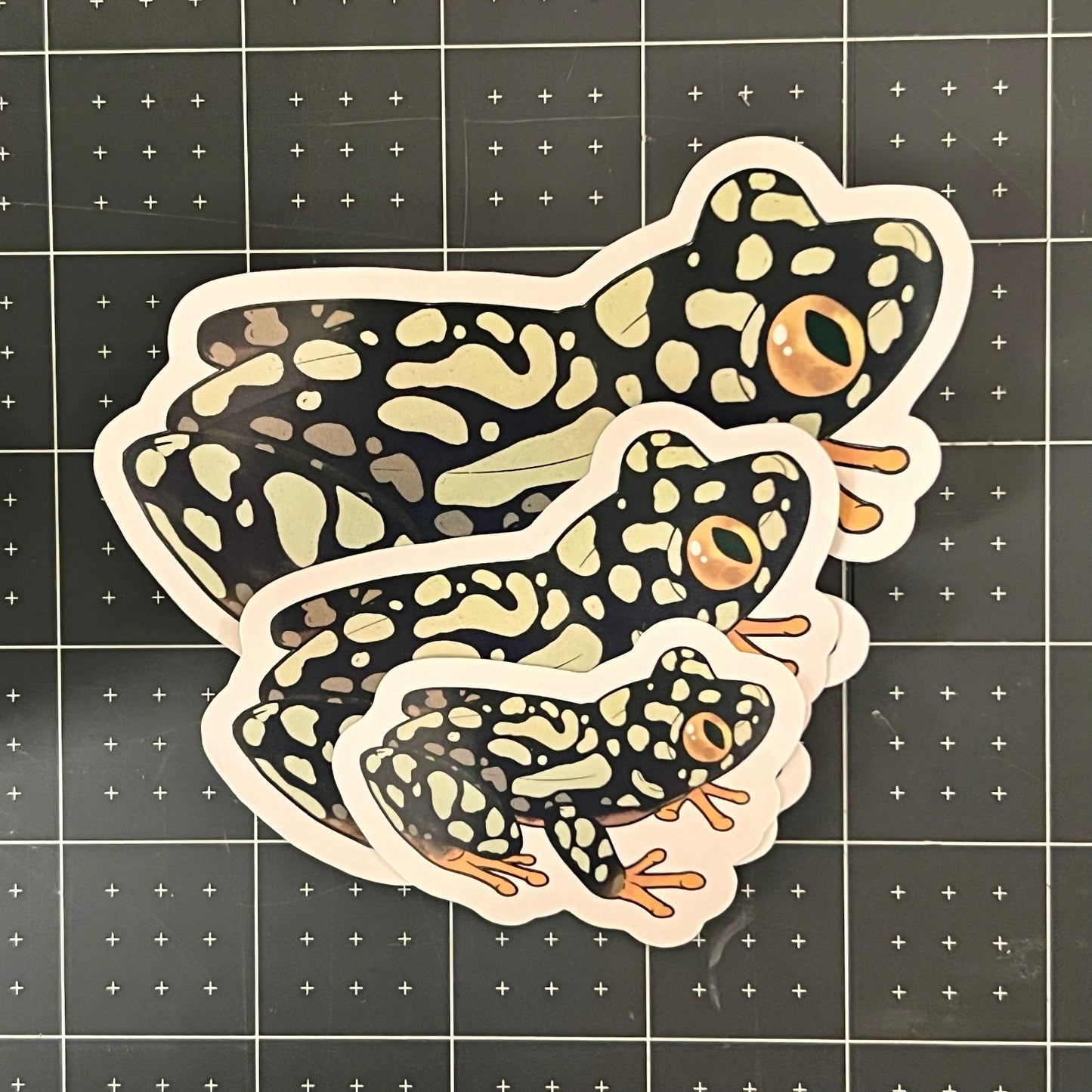 Starry Night Frog Glossy Sticker